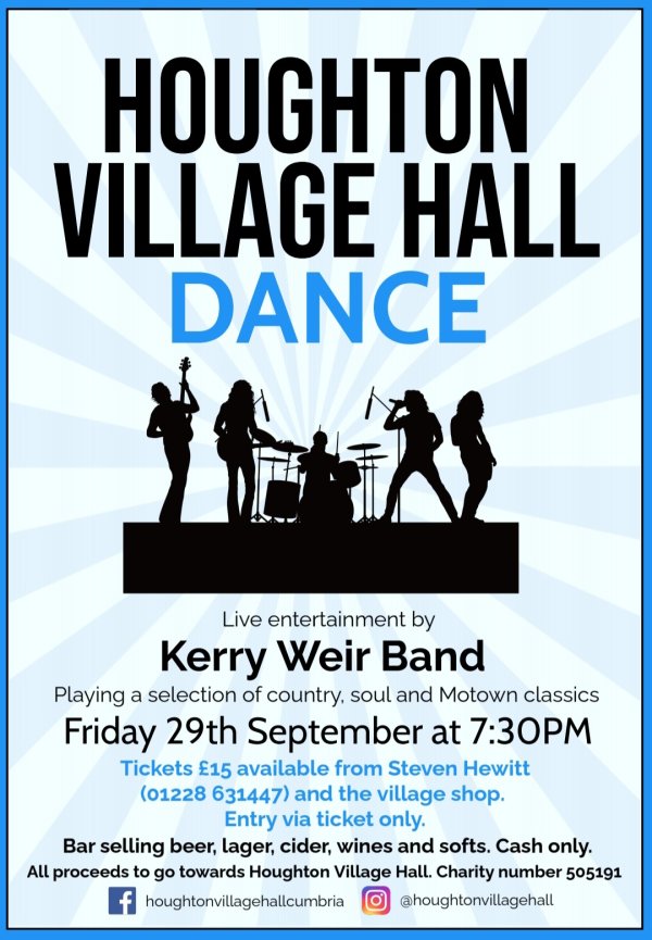 Houghton Village Hall Dance with Kerry Weir Band