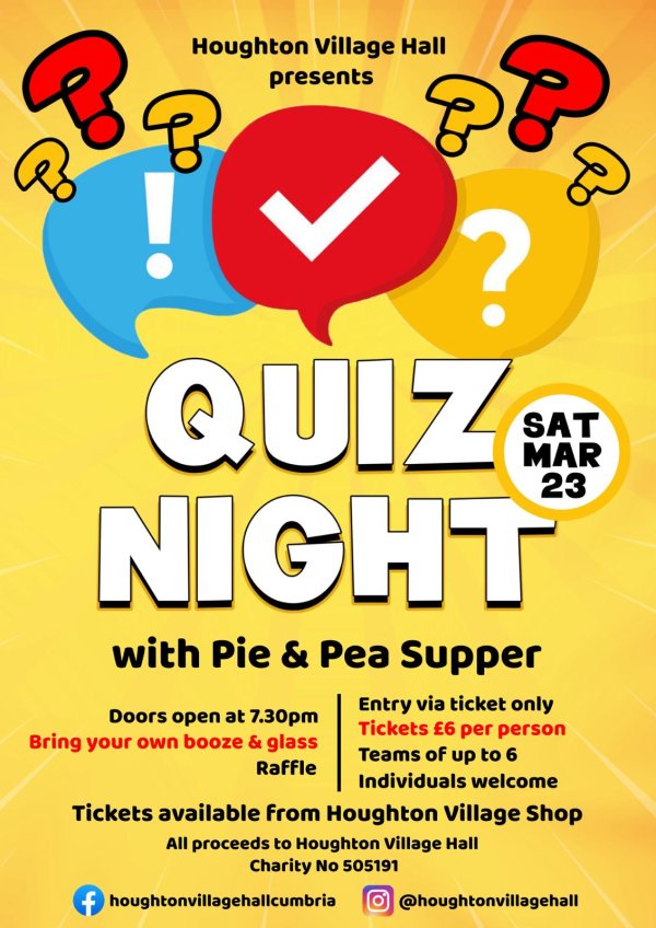 Quiz Night with Pie & Pea Supper